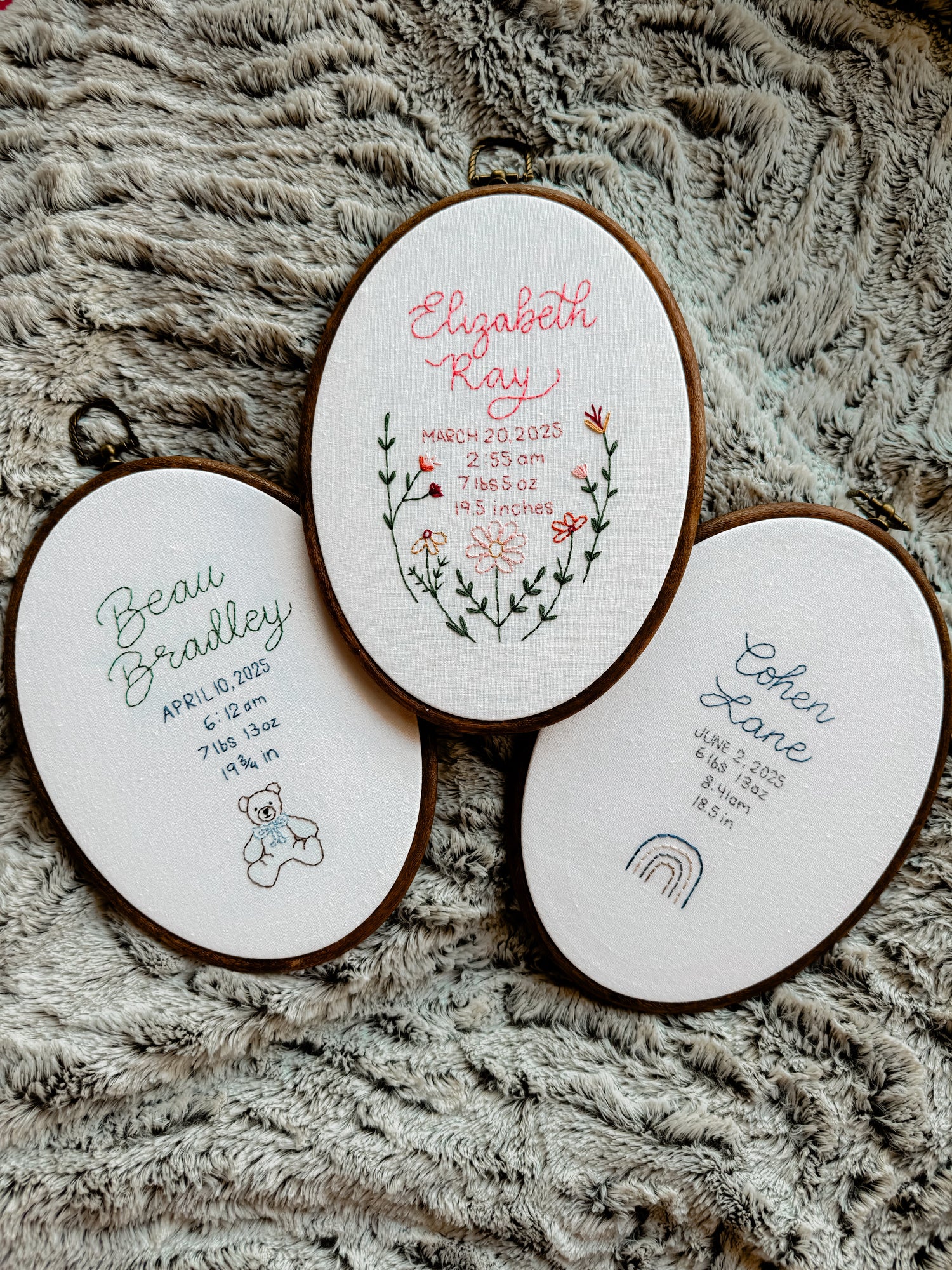 Embroidered Hoop Signs