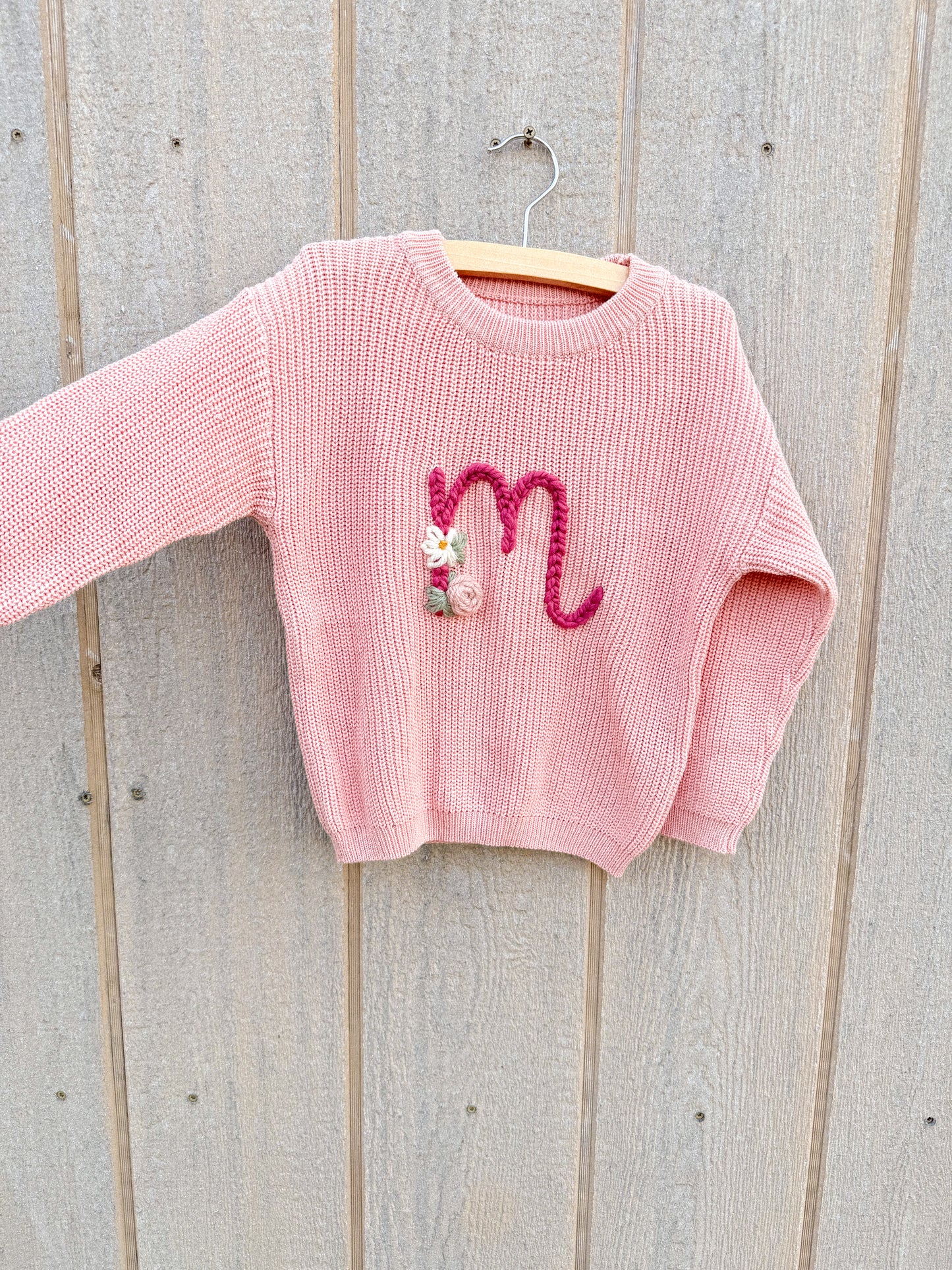 Small Initial Sweater